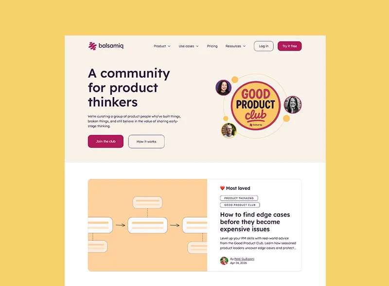 Good Product Club - Landing page