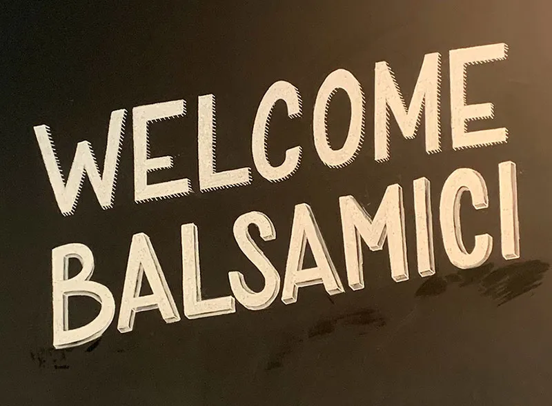 Welcome Balsamici — first pass