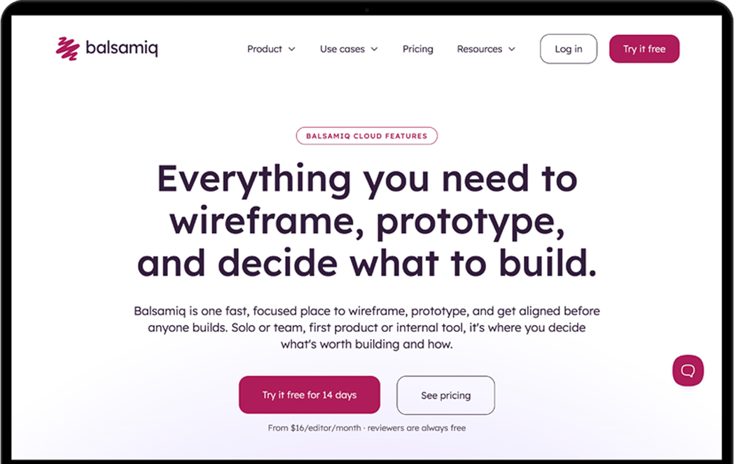 Redesigned balsamiq.com homepage
