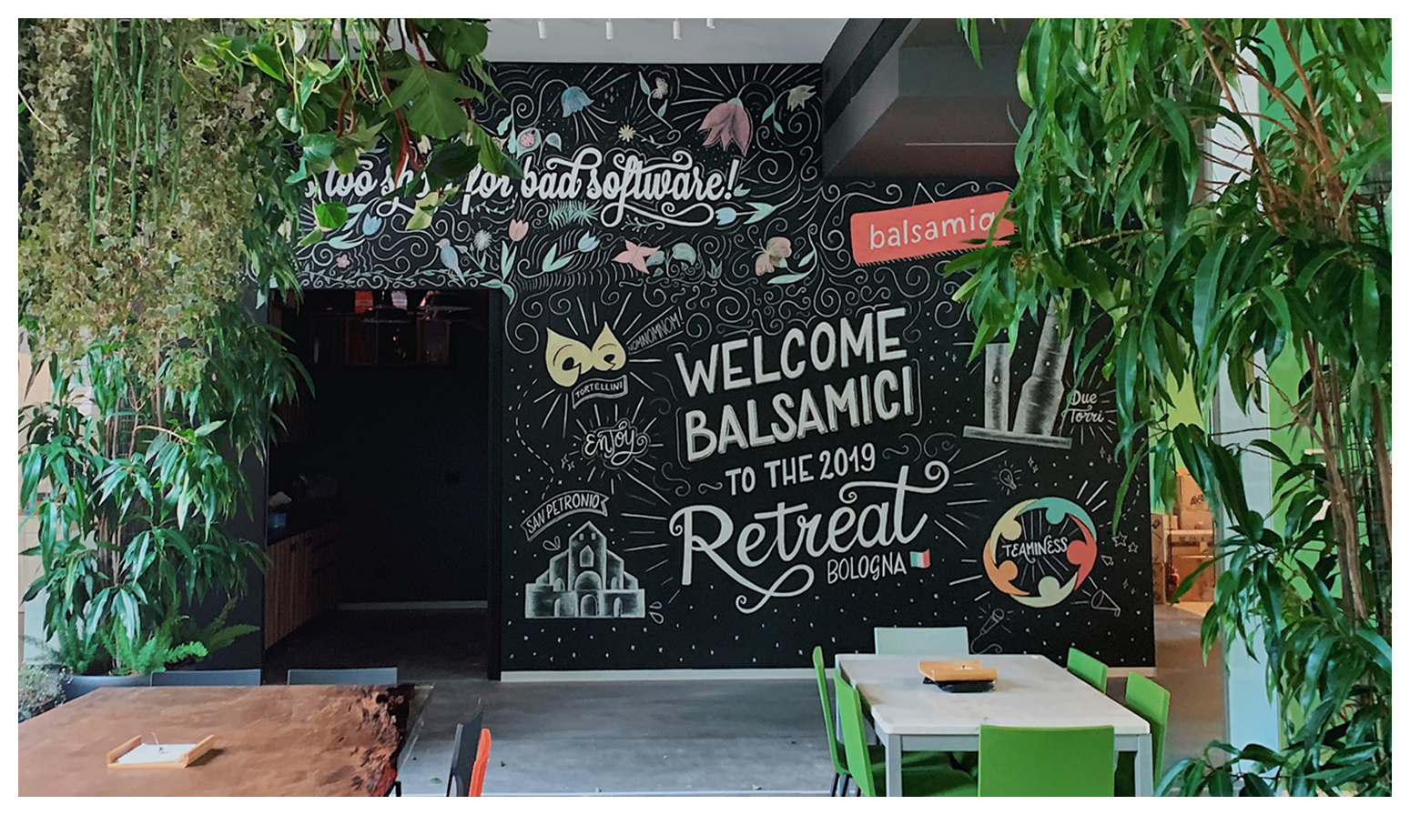 Welcome Balsamici retreat mural