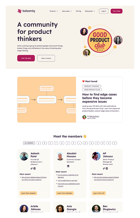 Landing page